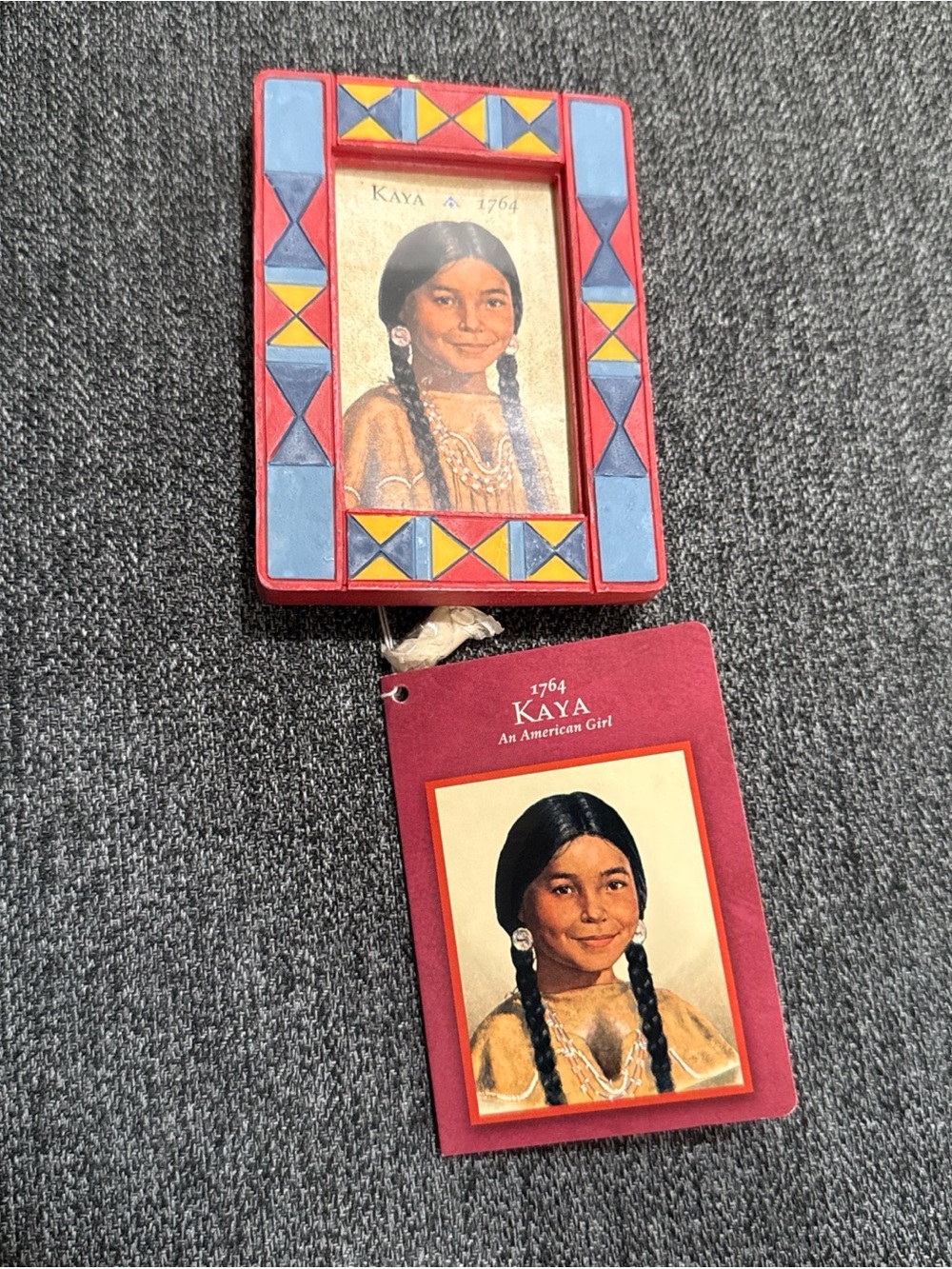 American Girl Kaya Red and Blue Picture Frame Vintage 2003 Hallmark NWT